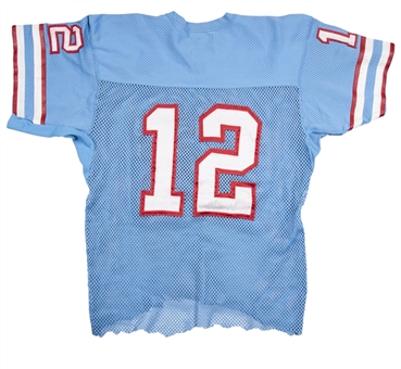 1980-1981 Ken Stabler Game Used Houston Oilers Home Jersey Photo Matched To 9/28/1980 (Resolution Photomatching)